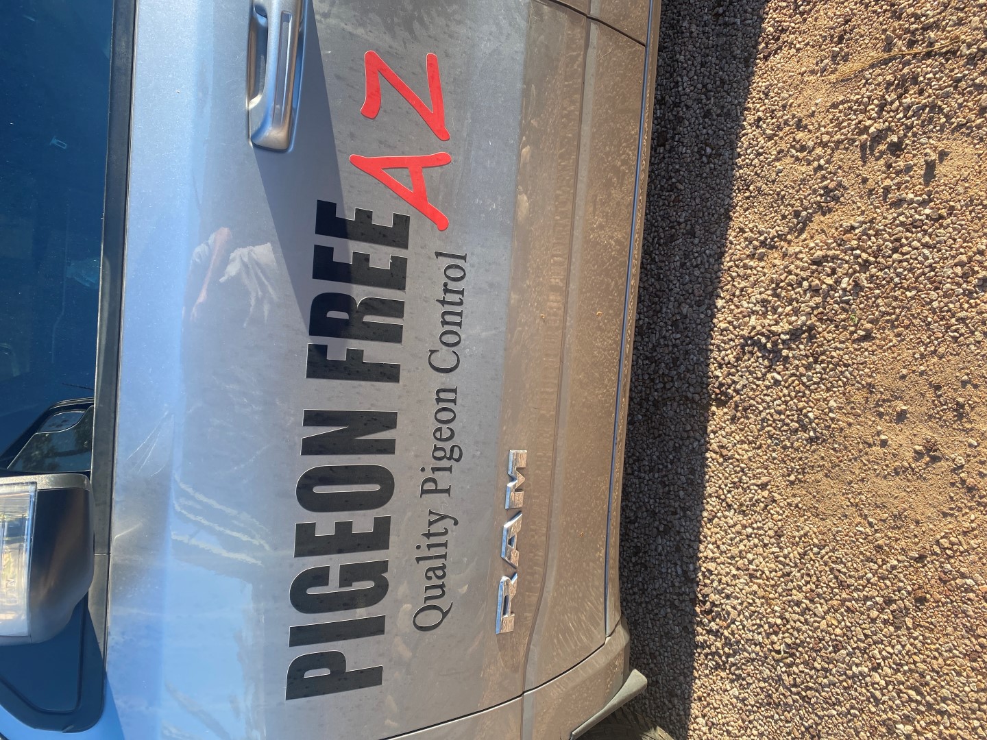 company truck with logo on the side